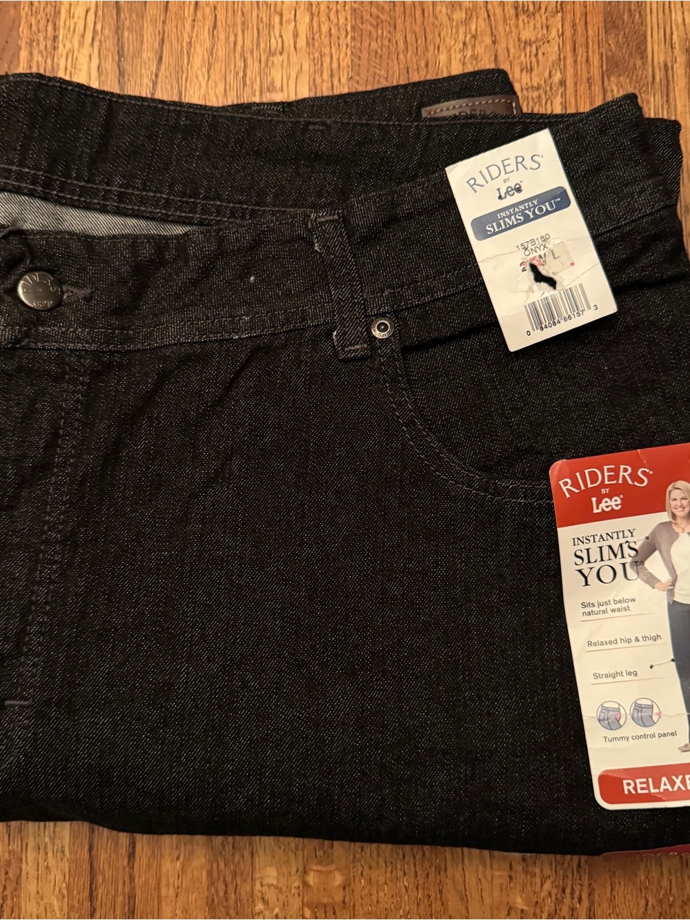 Riders by Lee Instantly Slims You Jeans 24W L NWT Black Onyx Straight Leg Long
